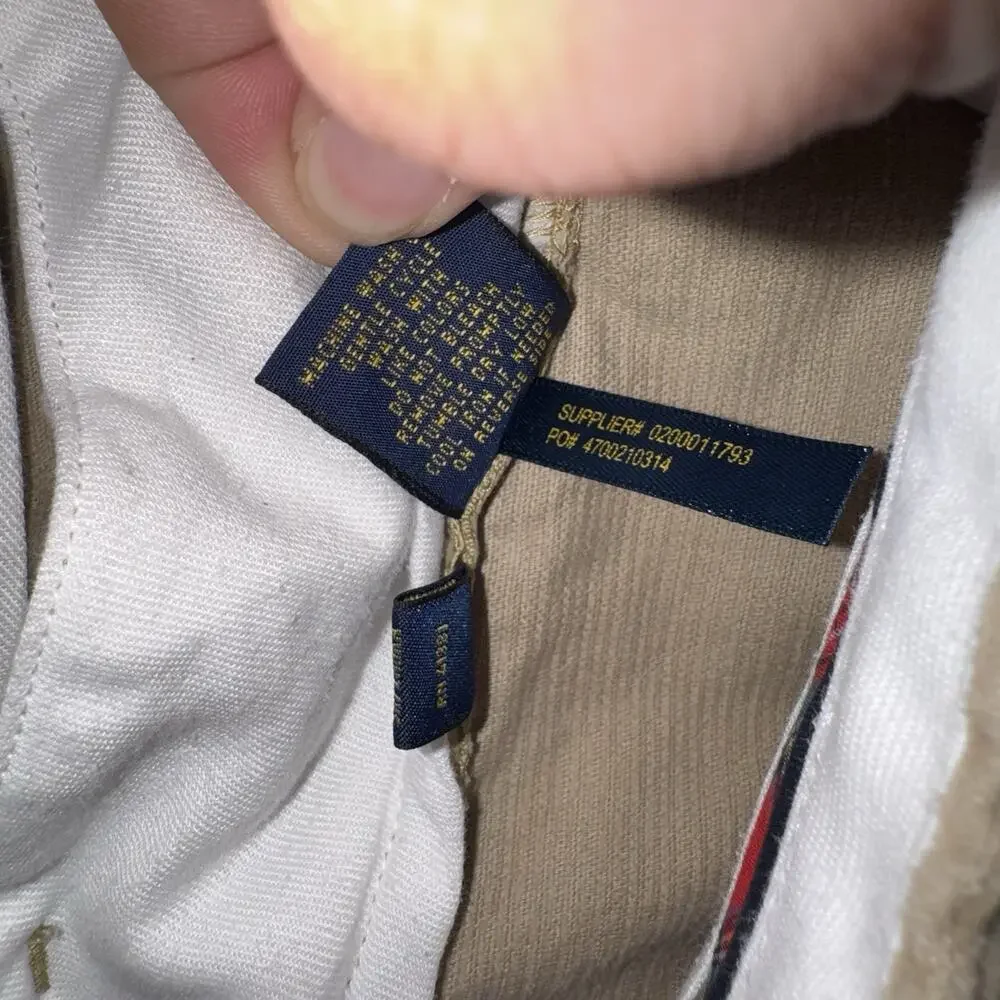 Polo Golf Ralph Lauren Corduroy Pants Tan Men's 32x34 Preppy *Read*